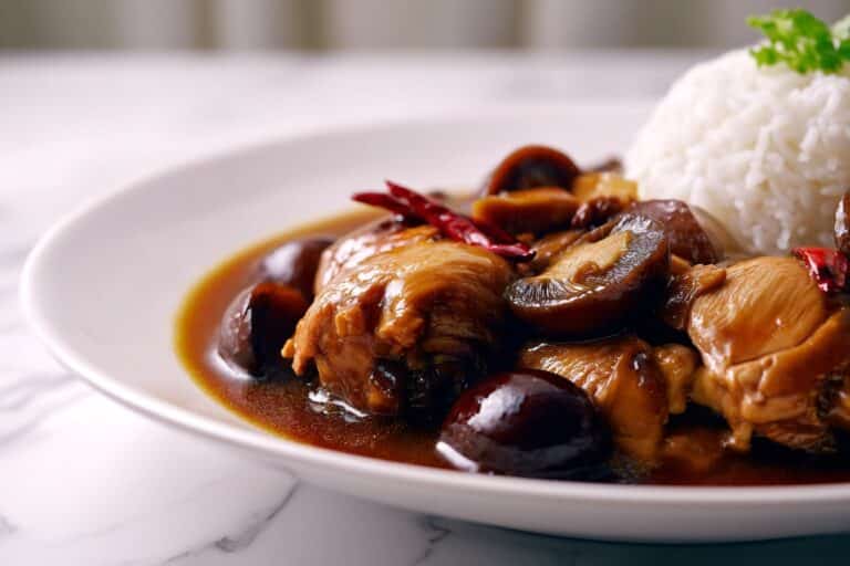 Cantonese Chestnut Chicken and Shiitake Stew Recipe