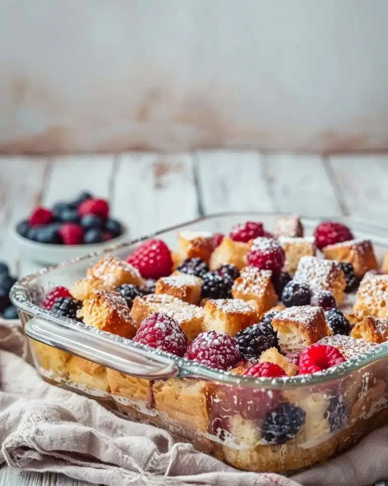 Healthy Overnight Berry Breakfast Casserole Recipe