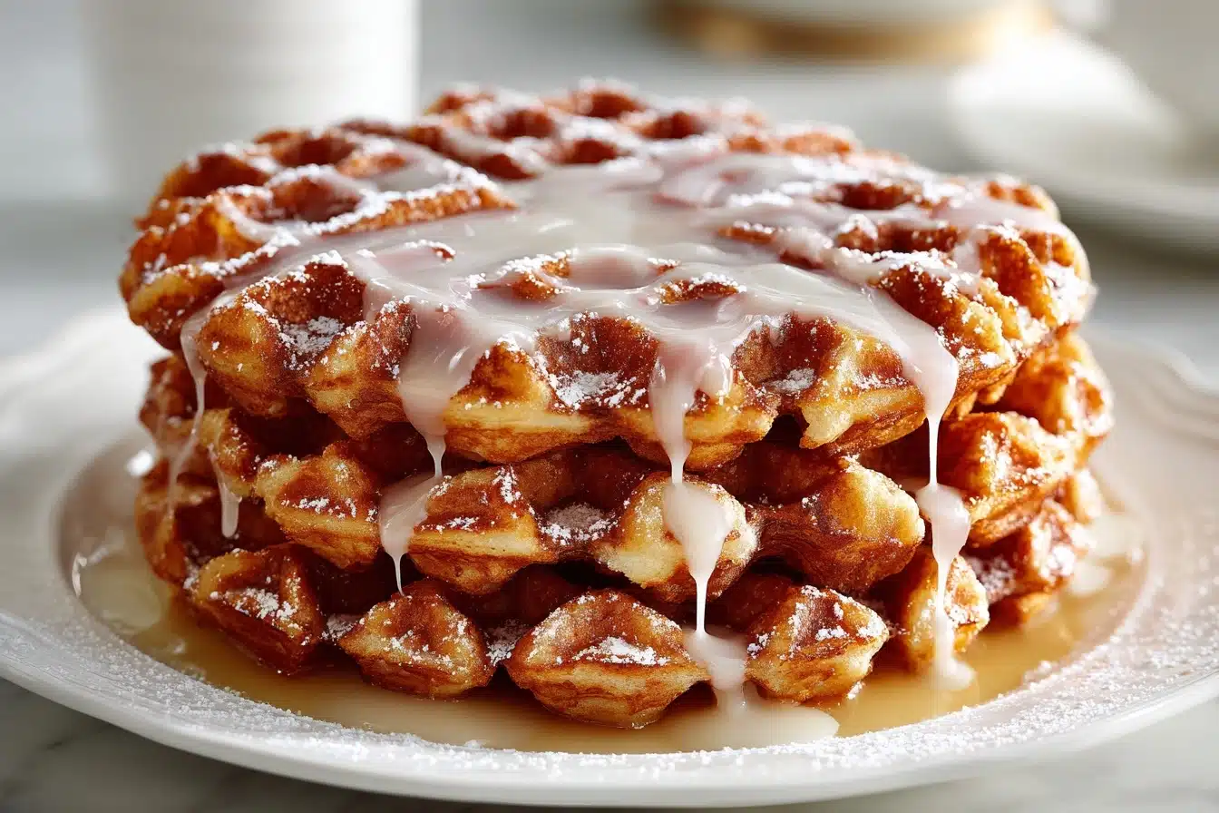 Apple Fritter Waffle Donuts Recipe - Recipe Image