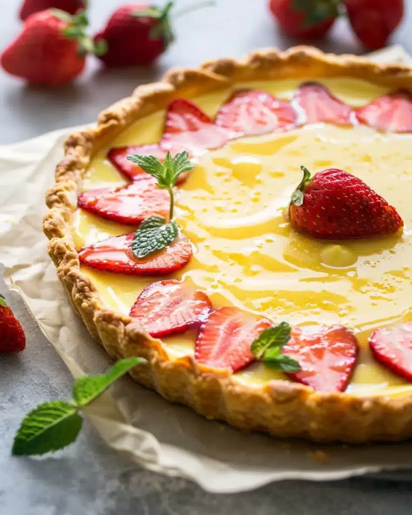 Strawberry Honey Custard Tarts with Lemon Curd Recipe