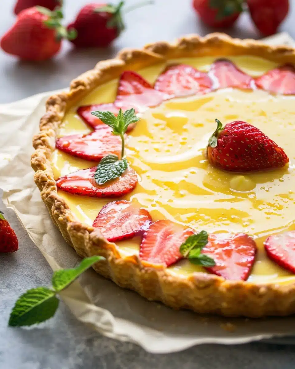 Strawberry Honey Custard Tarts with Lemon Curd Recipe