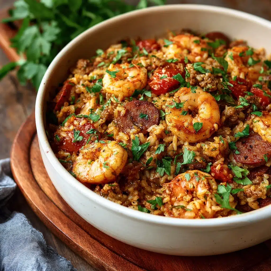 Easy Shrimp and Sausage Dirty Rice Recipe - Recipe Image