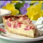Crustless Rhubarb Custard Pie Recipe