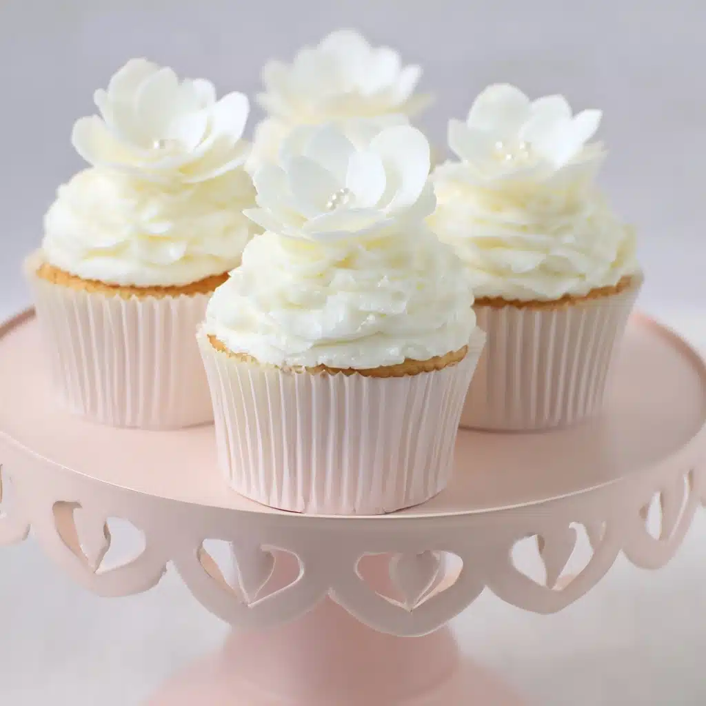 White Wedding Cake Cupcakes Recipe - Recipe Image