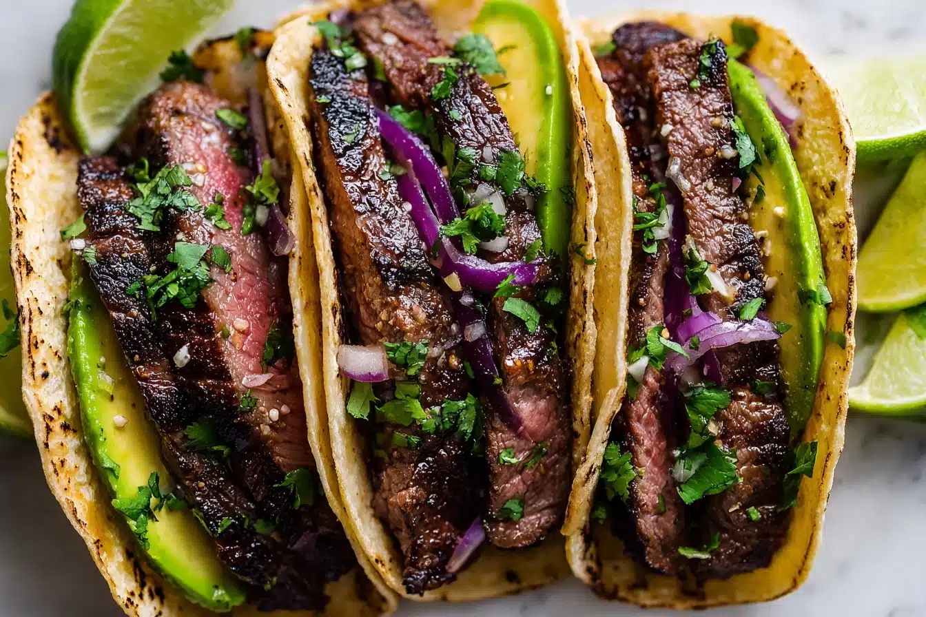 Carne Asada Tacos 🌮🔥🥑 Recipe - Recipe Image