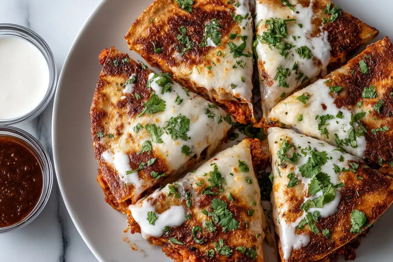 Kimchi & Cheddar Quesadilla 🌶🧀 Recipe - Recipe Image