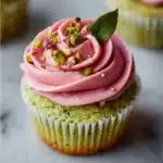 Mini Rose Pistachio Cupcakes Recipe