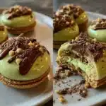 Golden Mini Pancakes with Pistachio Cream Recipe