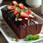 Chocolate Banana Loaf Cake with Glaze Recipe