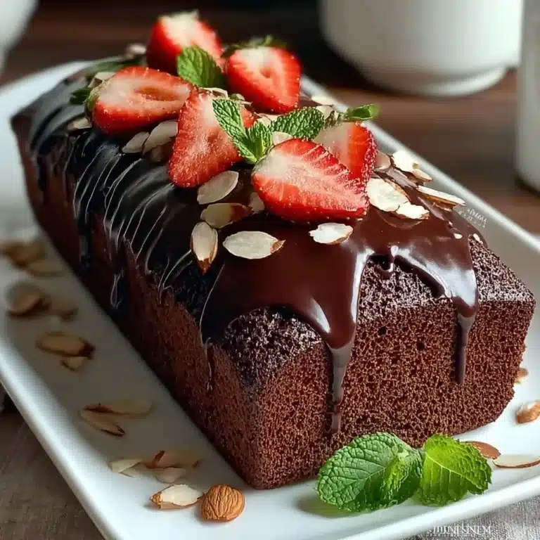 Chocolate Banana Loaf Cake with Glaze Recipe