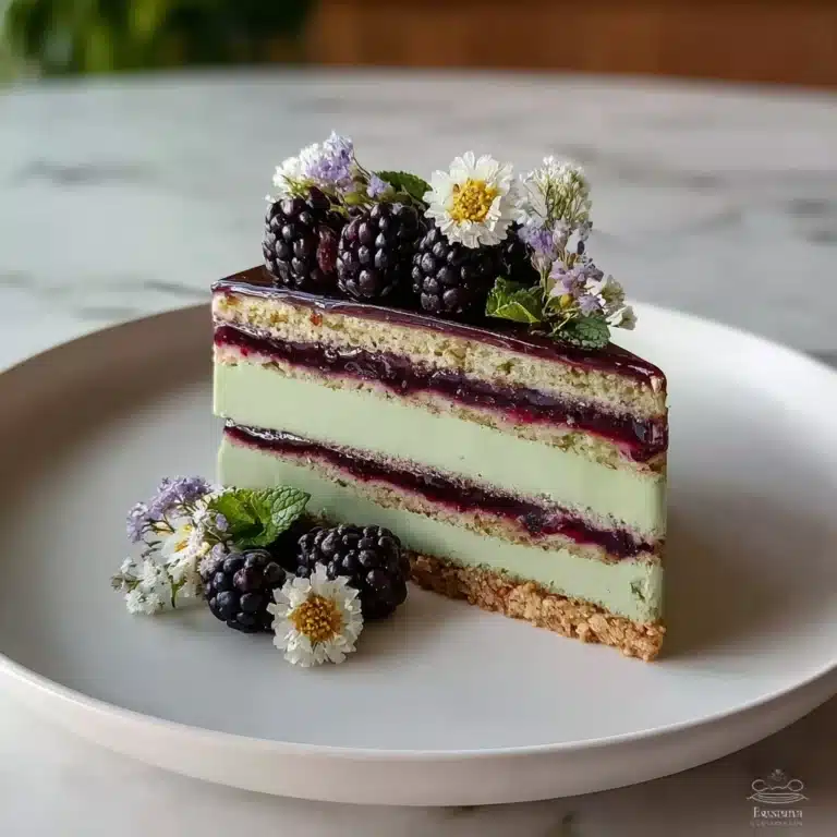 Pistachio and Blackberry Olive Oil Cake Recipe