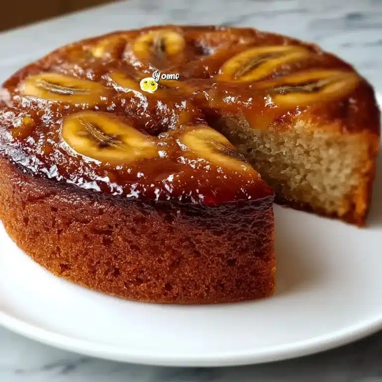 Caramelized Upside-Down Banana Cake Recipe